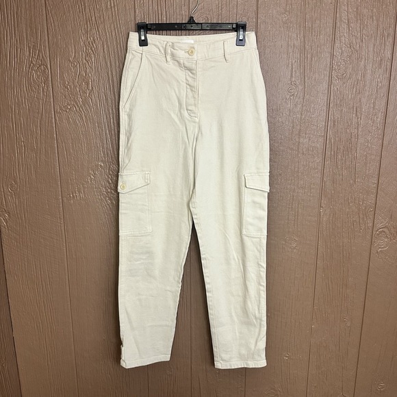 Aritzia Pants - Aritzia Wilfred Free Modern Cargo Pant Cream Khaki Trousers Minimalist Utility 4